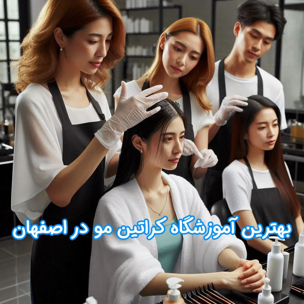 بهترین آموزشگاه کراتین، احیا و صافی مو در اصفهان